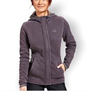 The North Face Purple Heather Full Zip Pockets Mock Neck Fleece Women's Jacket L